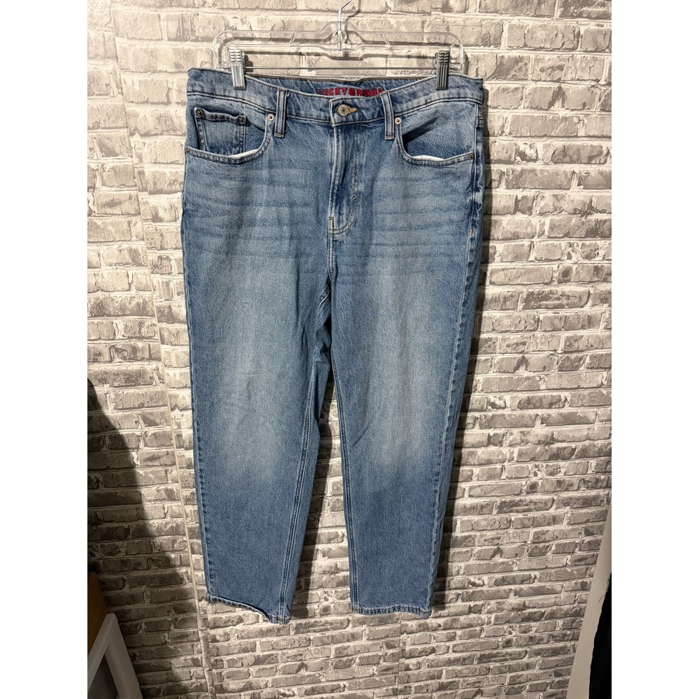 Lucky Brand High Rise Straight Leg Jeans Medium Wash Blue Denim Size 8/29R
